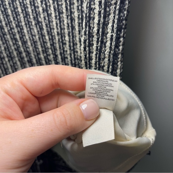 Rachel by Rachel Roy Women’s Black & Beige Ribbed Knit Midi pencil Skirt Size M - Picture 5 of 8